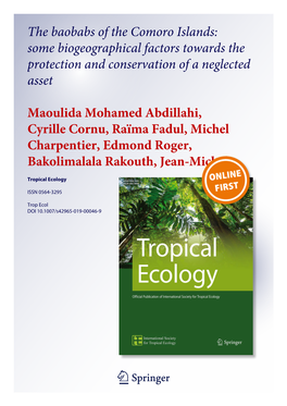 The Baobabs of the Comoro Islands: Some Biogeographical Factors Towards the Protection and Conservation of a Neglected Asset