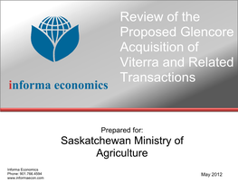 Proposed Glencore Acquisition of Viterra.Pdf