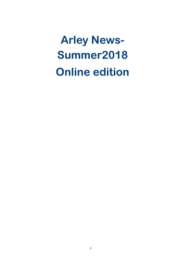 Arley News- Summer2018 Online Edition