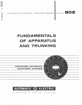 Fundamentals of Apparatus and Trunk