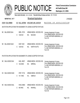 Broadcast Applications 2/19/2020