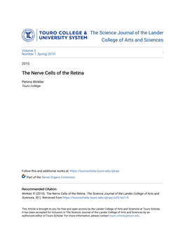 The Nerve Cells of the Retina