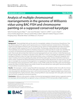 Analysis of Multiple Chromosomal Rearrangements in the Genome Of