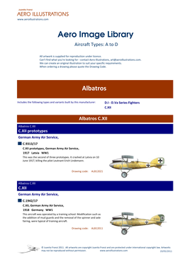 Aero Image Library Aircraft Types: a to D