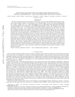 Arxiv:Astro-Ph/0607235V2 9 Nov 2006 Rasio@Northwestern.Edu Inlwr O Hspprwsdn Yfr Ta.(99 (Hereaft (1999) Al