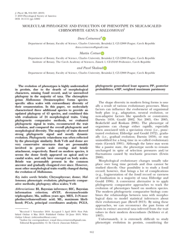 Scaled Chrysophyte Genus Mallomonas1