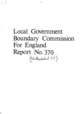 Local Government Boundary Commission for England Rt No