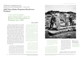 1900 Yılına Kadar Pergamon Kazılarının Tarihçesi History of The