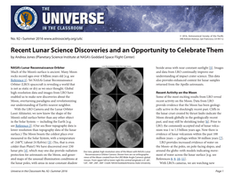 92. Recent Lunar Science Discoveries and an Opportunity to Celebrate