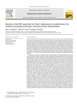 Revision of the NW Laurentide Ice Sheet: Implications for Paleoclimate, the Northeast Extremity of Beringia, and Arctic Ocean Sedimentation