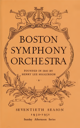 Boston Symphony Orchestra Concert Programs, Season 70, 1950-1951