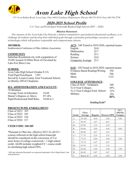 Avon Lake High School Guidance Department