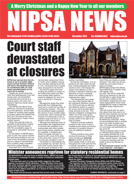 Court Staff Devastated at Closures