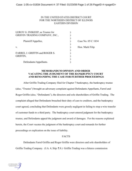 Case: 1:05-Cv-01834 Document #: 37 Filed: 01/23/08 Page 1 of 26