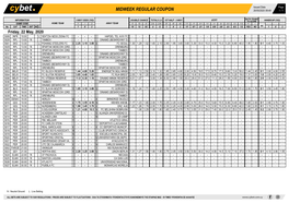 Midweek Regular Coupon 20/05/2020 08:49 1 / 1