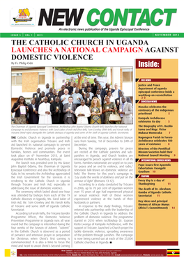 THE CATHOLIC CHURCH in UGANDA LAUNCHES a NATIONAL CAMPAIGN AGAINST DOMESTIC VIOLENCE by Fr