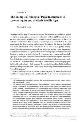 The Multiple Meanings of Papal Inscriptions in Late Antiquity and the Early Middle Ages