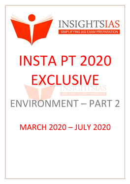 Insta Pt 2020 Exclusive (Environment Part-2)