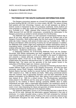 Tectonics of the South Gargano Deformation Zone