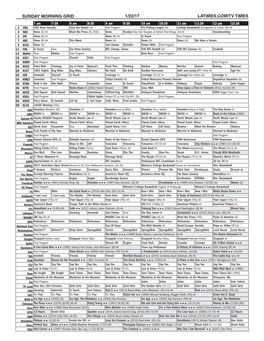 Sunday Morning Grid 1/22/17 Latimes.Com/Tv Times