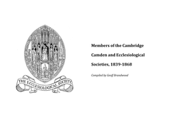 List of Historical Members of the Ecclesiological Society Published