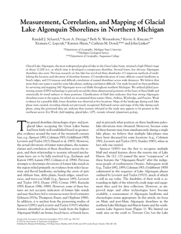 Measurement, Correlation, and Mapping of Glacial Lake Algonquin Shorelines in Northern Michigan