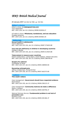 BMJ: British Medical Journal