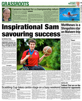 Matthews Is a Shropshire Star on Malvern Trip