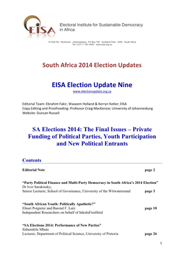 EISA Election Update Nine