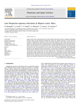 Late Hesperian Aqueous Alteration at Majuro Crater, Mars