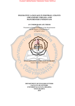 Figurative Language in Football Chants Created by Chelsea and Manchester United Fans