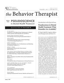 The Behavior Therapist