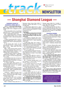 — Shanghai Diamond League —