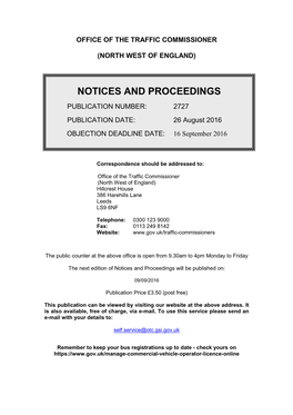 Notices and Proceedings