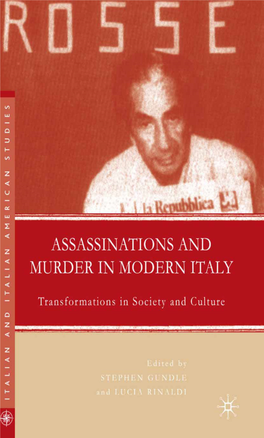 Assassinations and Murder in Modern Italy