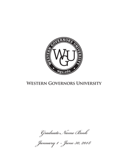 June 30, 2018, Graduate Name Book