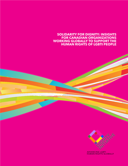 Solidarity for Dignity: Insights for Canadian Organizations Working Globally to Support the Human Rights of Lgbti People