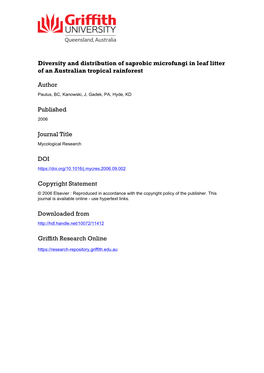 Successional Patterns of Microfungal