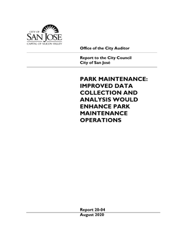 Park Maintenance: Improved Data Collection and Analysis Would Enhance Park Maintenance Operations