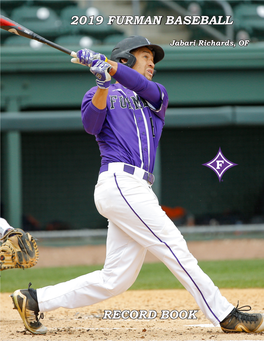 Record Book 2019 Furman Baseball