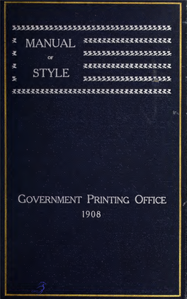 Government Printing Office Manual of Style