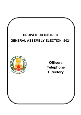 Election Officers Telephone Directory