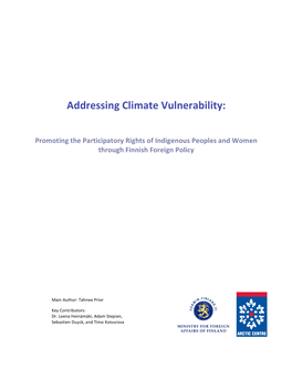 Addressing Climate Vulnerability