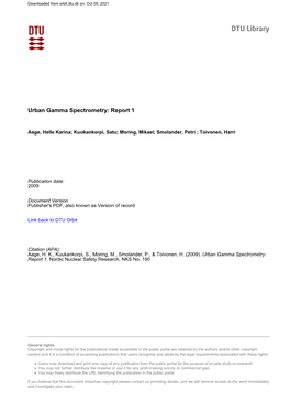 NKS-190, Urban Gamma Spectrometry