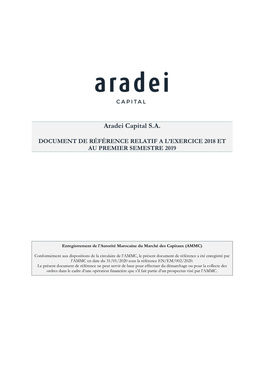 Document De Référence Relatif a L’Exercice 2018 Et Au Premier Semestre 2019