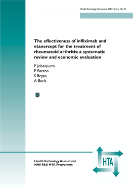 Rheumatoid Arthritis: a Systematic Review and Economic Evaluation