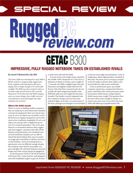 Getac B300 Impressive, Fully Rugged Notebook Takes on Established Rivals