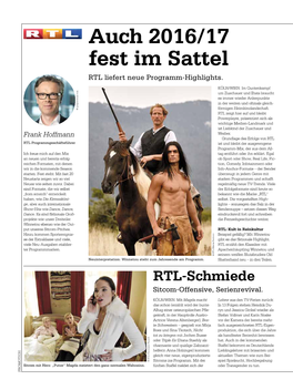 Auch 2016/17 Fest Im Sattel RTL Liefert Neue Programm-Highlights