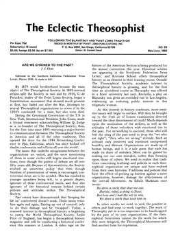 The Eclectic Theosophist