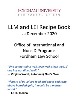 LLM and LEI Recipe Book